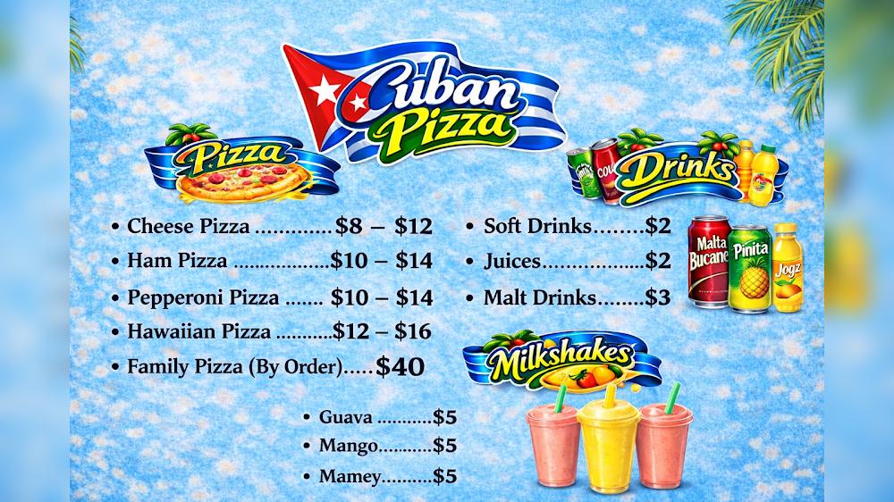 Cuban Pizza Menu image 2